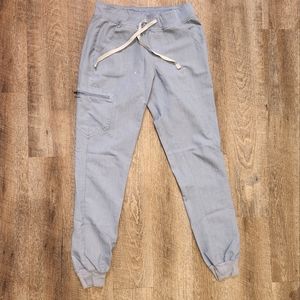 Figs Heather Blue Scrub Pants Small/Tall